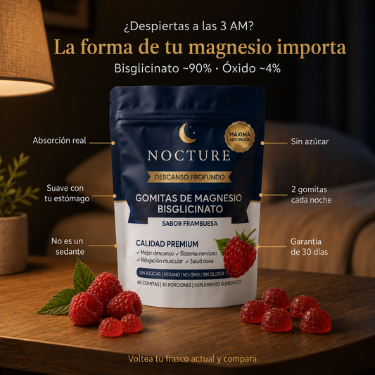 Nocture - Gomitas de bisglicinato de magnesio