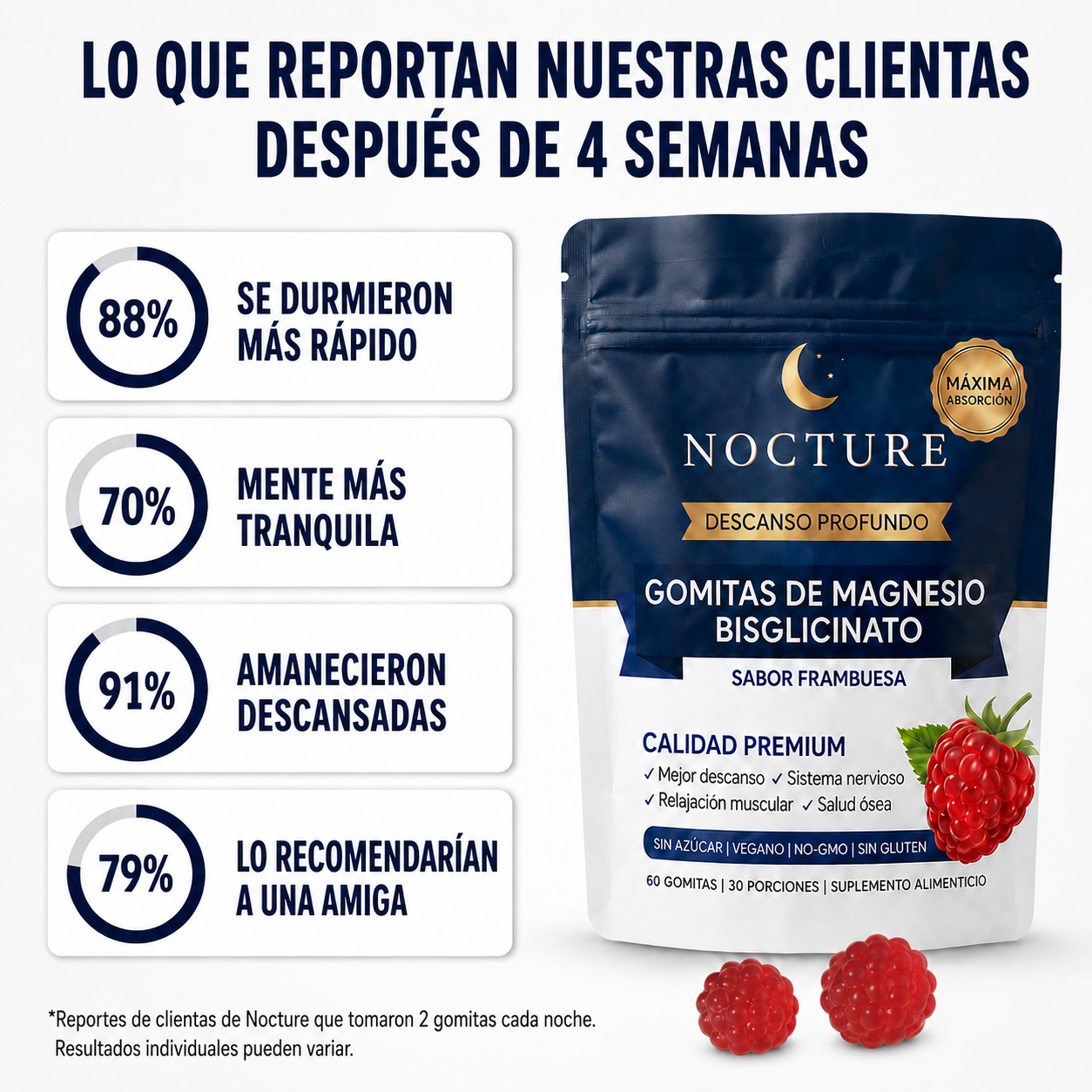 Magnesio bisglicinato para dormir toda la noche | Nocture