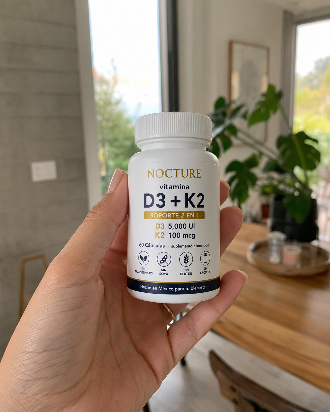 Nocture Vitamina D3 + K2 — Soporte 2 en 1