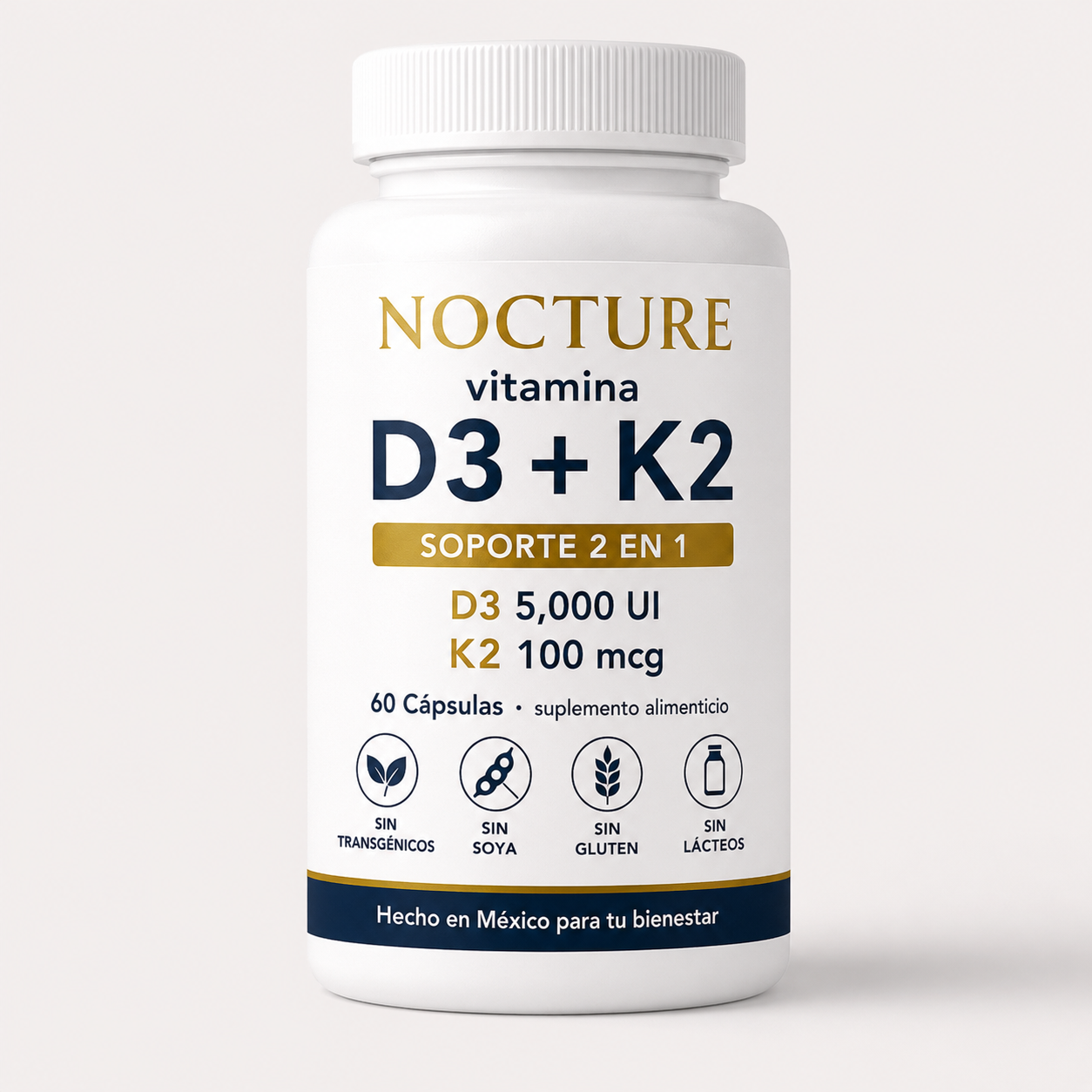 Nocture Vitamina D3 + K2 — Soporte 2 en 1